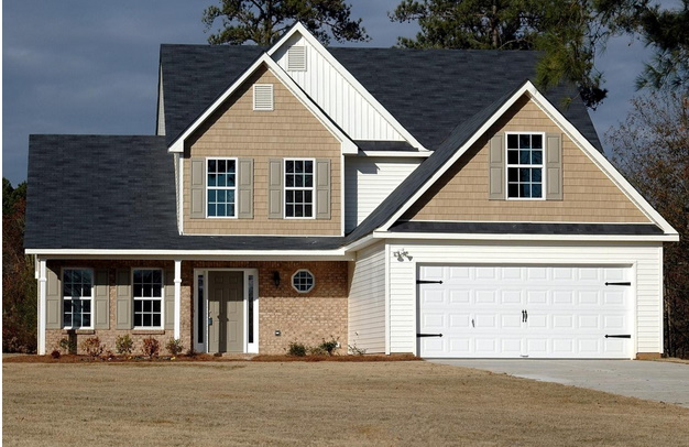 Brown and white wooden house