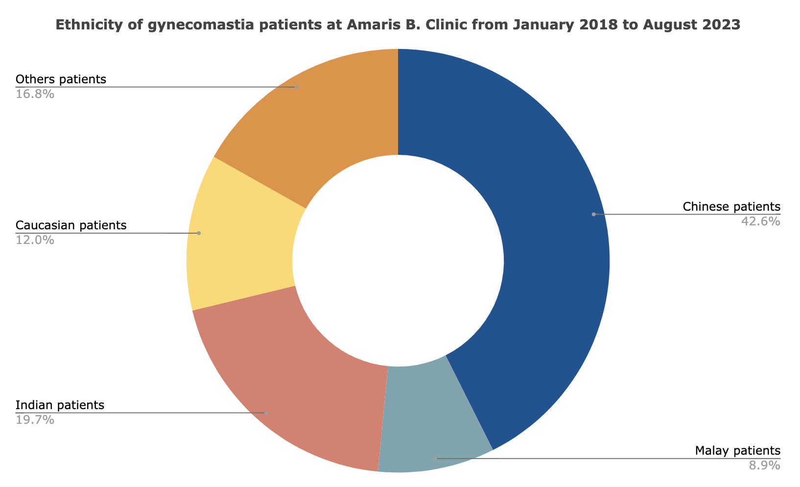 Ethnicity of gynecomastia patients at Amaris B. Clinic from January 2018 to December 2024