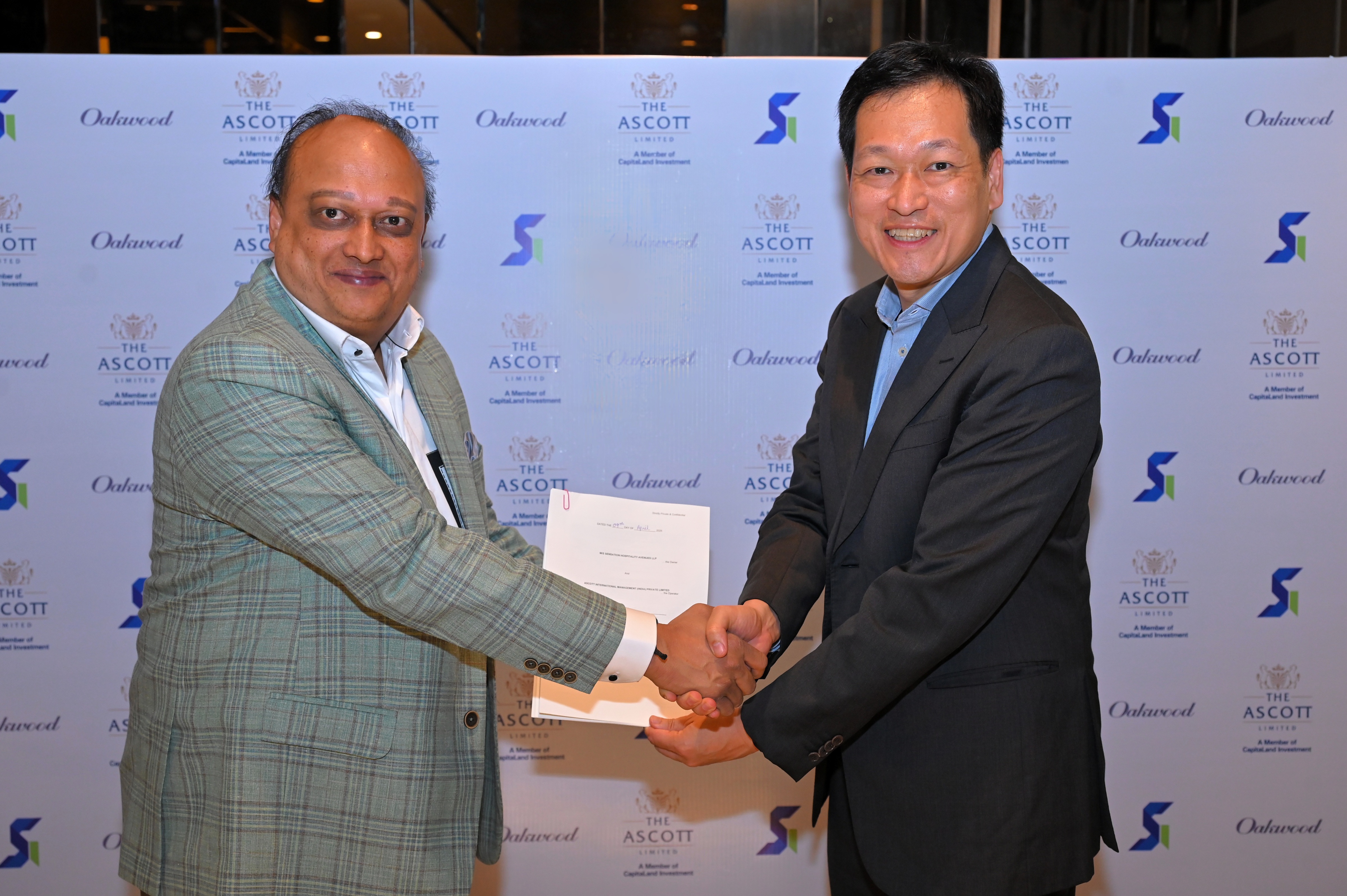 During the Hotel Investment Conference – South Asia (HICSA) 2025, Ascott signed its third management agreement in India this year for the 150-key Oakwood Sensation Dona Paula Goa. Set in the picturesque Dona Paula, a popular tourist destination known for its scenic beauty and iconic jetty overlooking the Arabian Sea, the property will cater to bleisure travellers from 2028. Pictured: Mr Kevin Goh, CEO of The Ascott Limited (right), with Mr Bhavishya Gupta, Chairman of Sensation Infracon Pvt. Ltd.