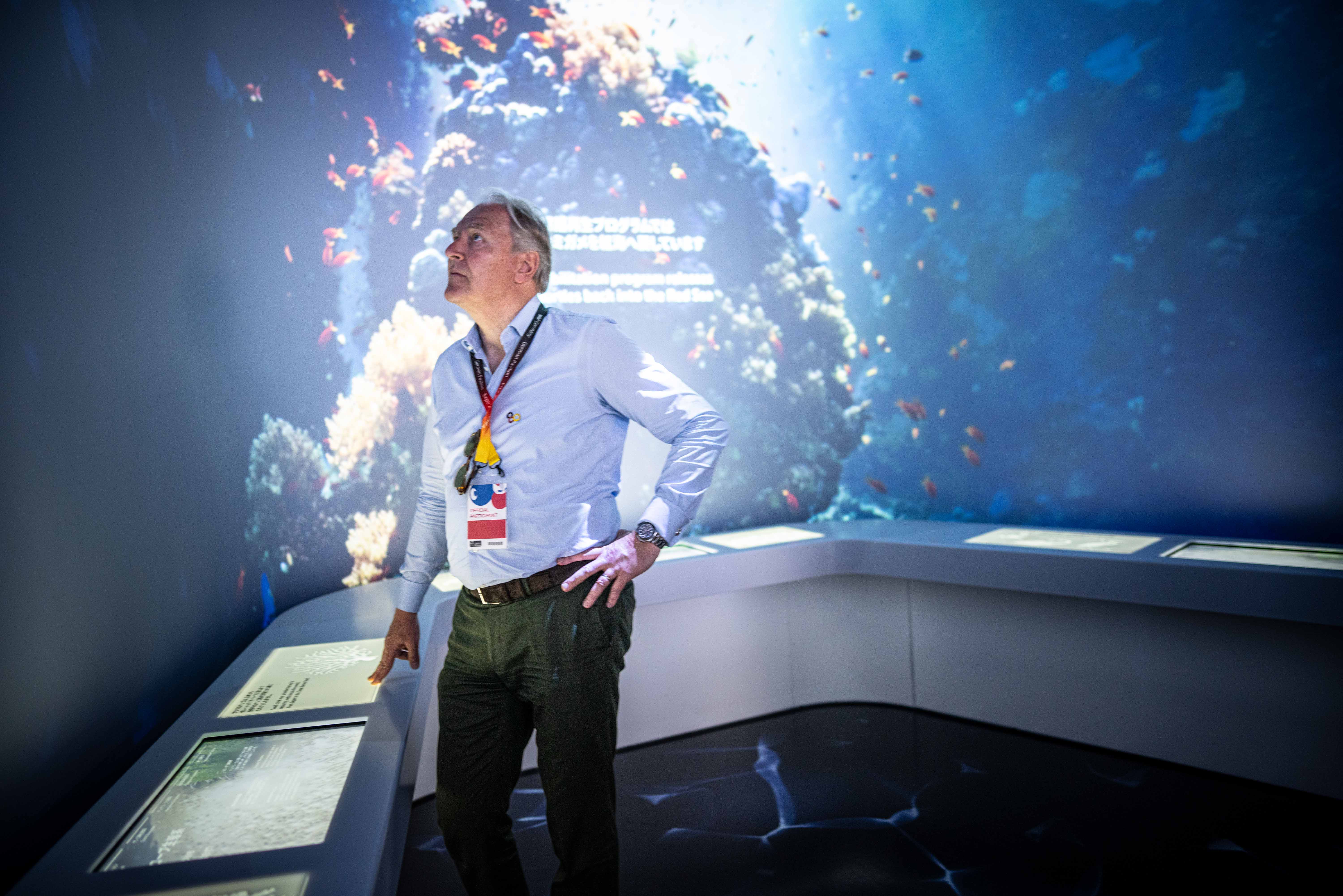 Koelnmesse CEO Gerald Böse at the German Pavilion at Expo 2025 in Osaka, Japan. For more than three decades, Koelnmesse has organized and operated German Pavilions at World Expos held under the auspices of the Bureau International des Expositions (BIE) on behalf of the Federal Ministry for Economic Affairs.