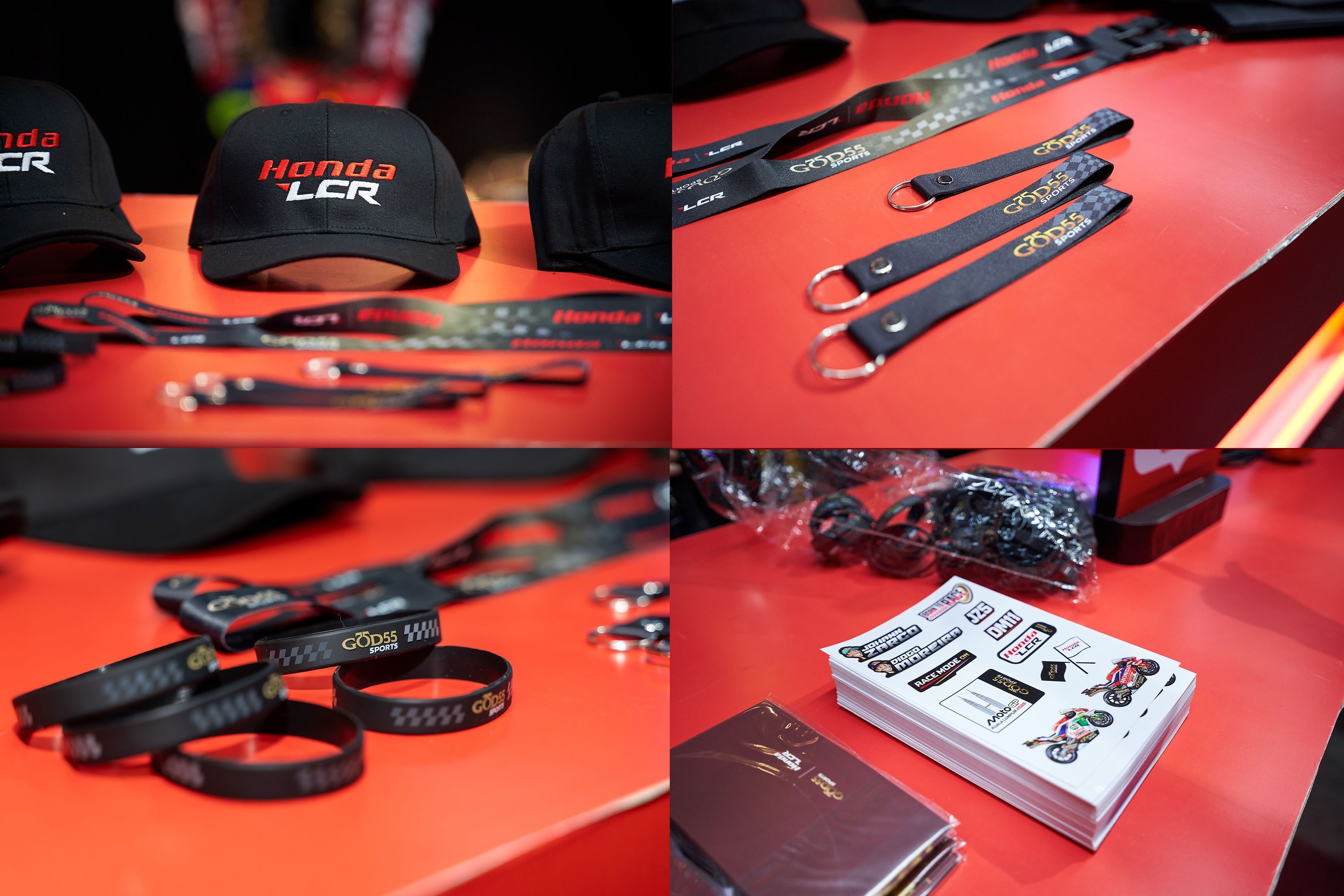 Merchandises from Honda LCR x GOD55 Sports booth