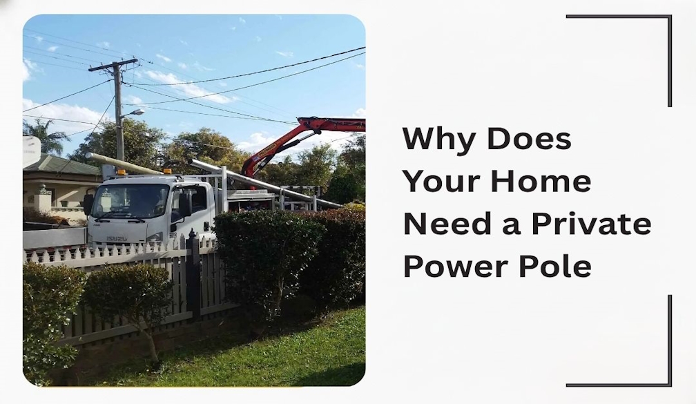 Private power pole installation